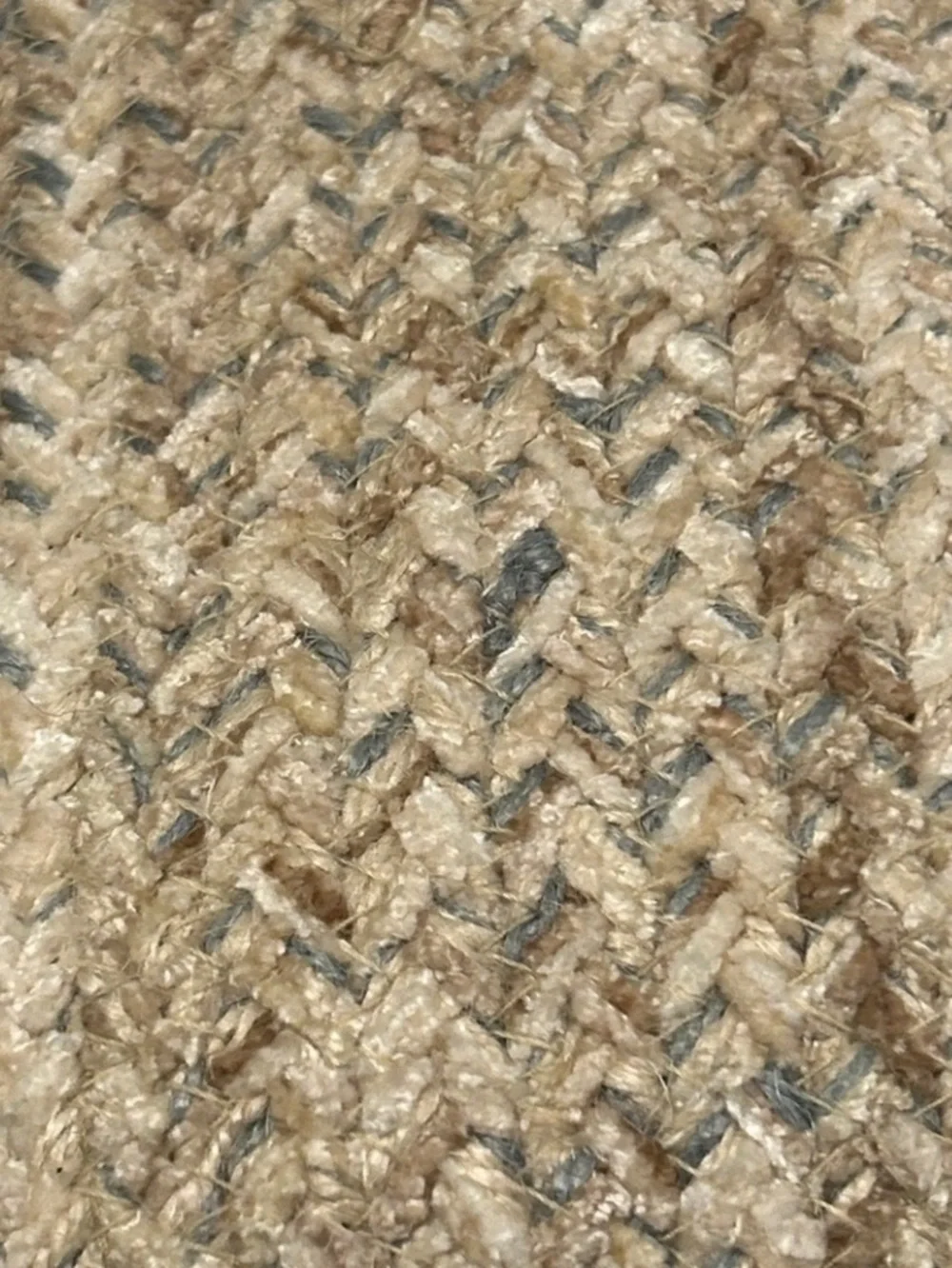 Beach Tan White Blue Braided Oval Jute Rug Natural Beige + Blue New Size 17 x 24